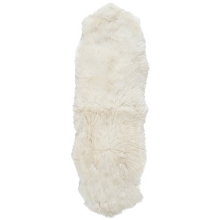 lot 3158 image: Safavieh Sheepskin Collection SHS211A Genuine Sheepskin Pelt Handmade White Premium Shag Rug (3 x 5)