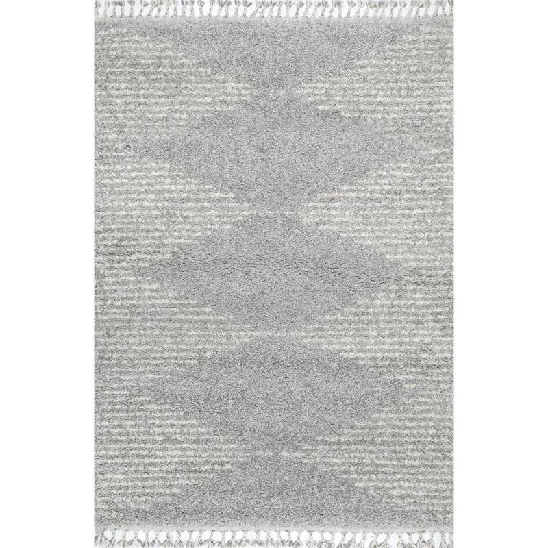 lot 3161 image: nuLOOM Bria Moroccan Shag Rug, 7 10  x 10, Grey