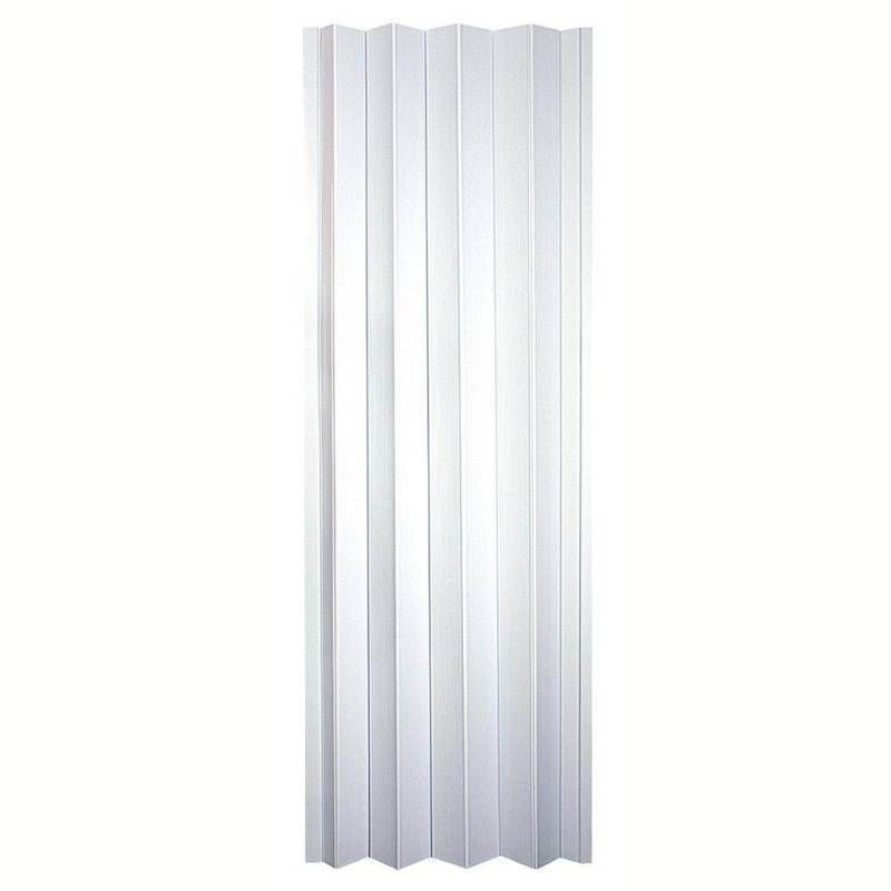 lot 3189 image: Accordion Doors Spectrum Doors Oakmont 36 in. x 80 in. Vinyl Frost-White Accordion Door Frost White HOK32-3680F