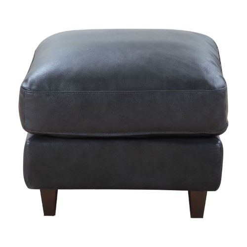 lot 3194 image: Oliver Pierce OP0372 Landon Leather Ottoman Graphite
