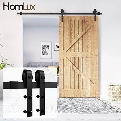 lot 12 image: Homlux 5 Foot Sliding Barn Door Hardware