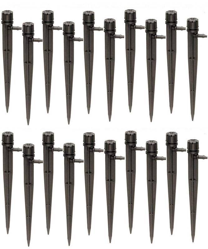 lot 497 image: 80 Adjustable Irrigation Drippers with Stakes