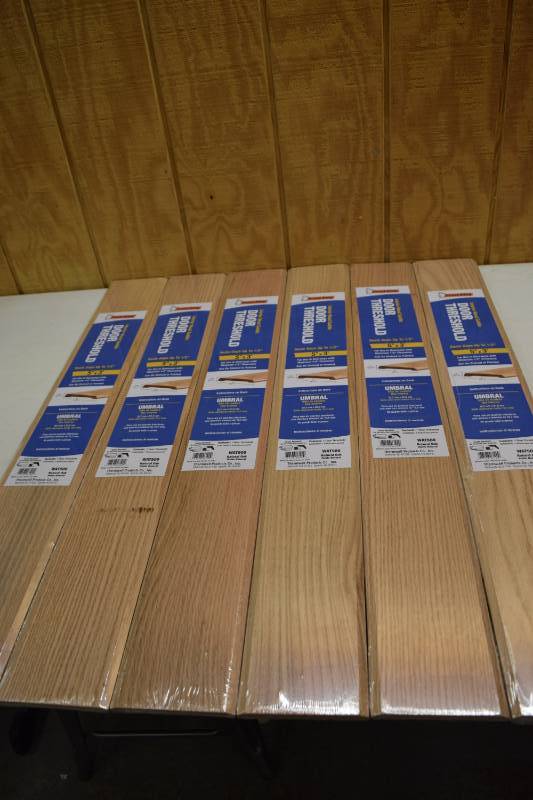 lot 26 image: 6 Frost King Interior Wood Saddle Door Thresholds