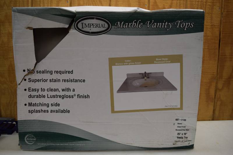 lot 59 image: Imperial Marble Vanity Top