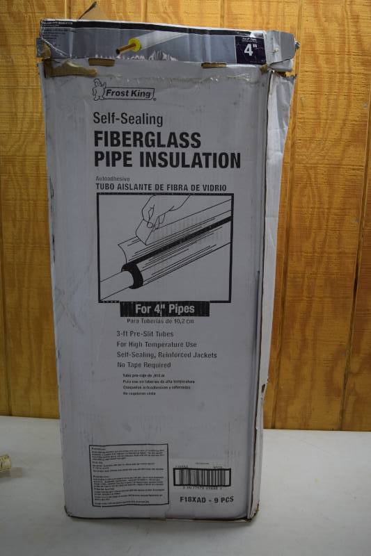 lot 73 image: 9 Piece Frost King Self Sealing Fiberglass Pipe Insulation
