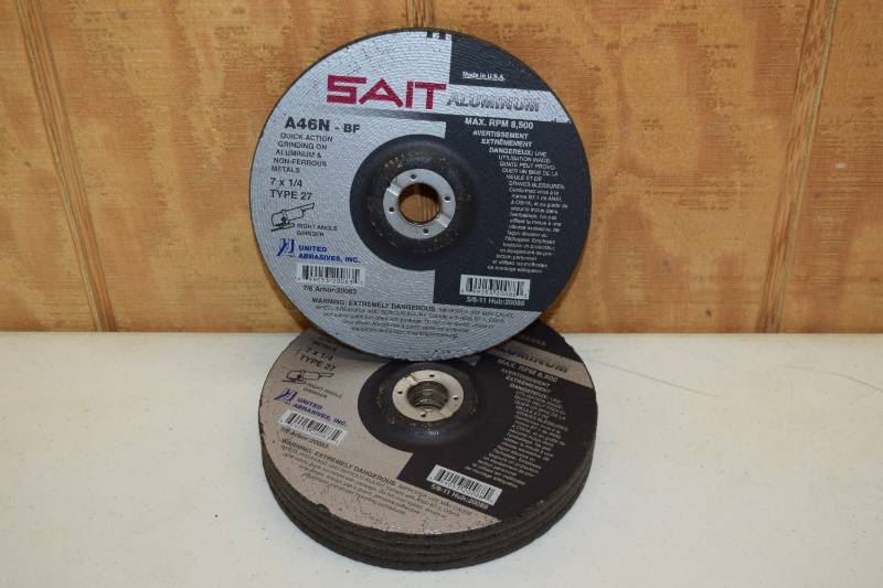 lot 125 image: 5 Sait Aluminum Grinding Discs