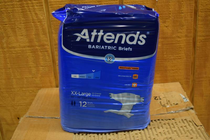 lot 211 image: 48 Attends Bariatric Briefs
