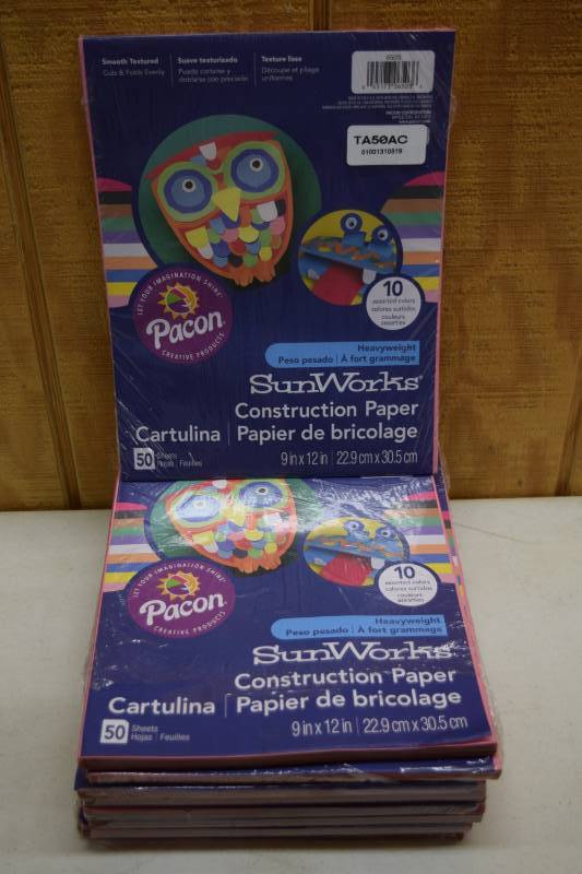 lot 218 image: 9 Packages of 50 Sheets Pacon Construction Paper