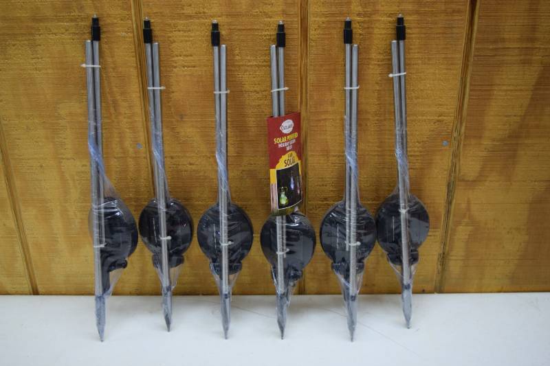 lot 243 image: 6 Solaris Solar LED Garden Stakes