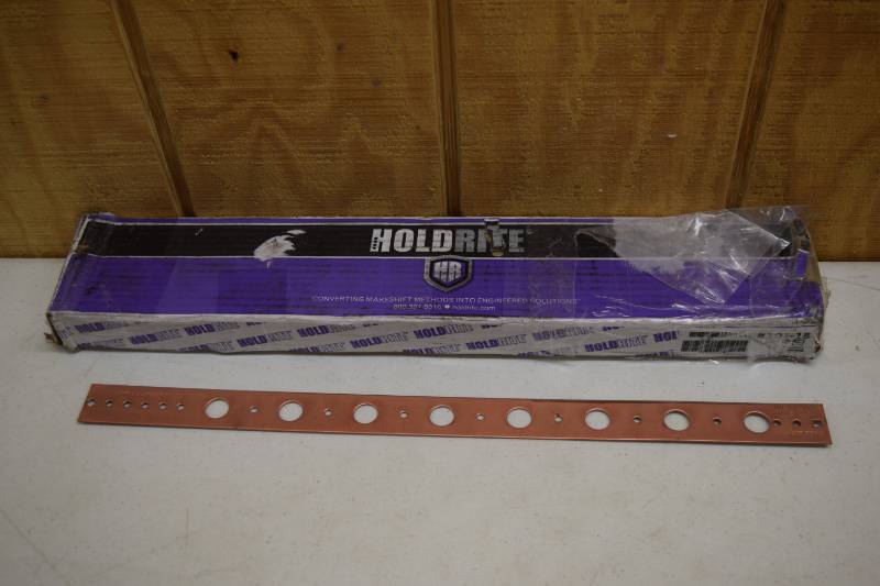 lot 282 image: 50 Holdrite 12 x 20 Flat Copper Plated Pipe Brackets