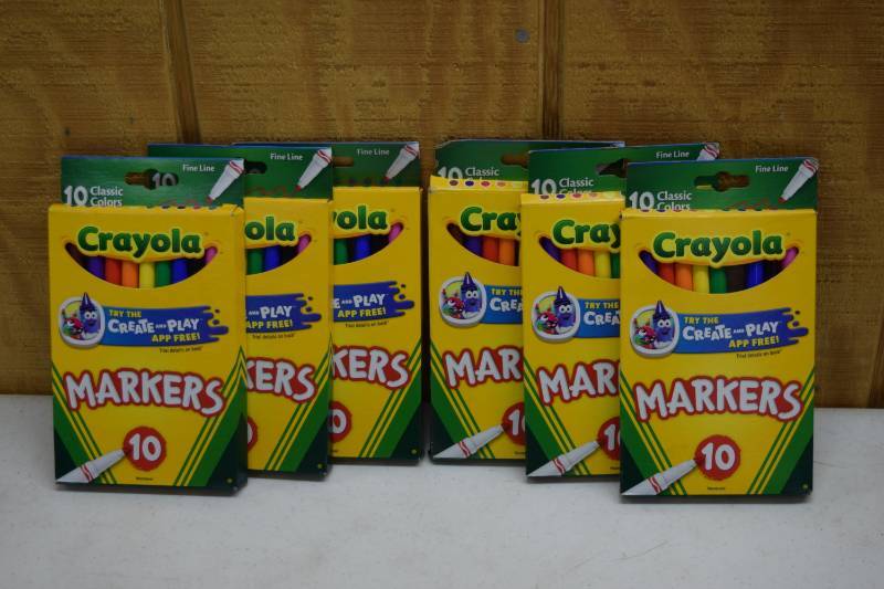 lot 357 image: 6 Packages of 10 Crayola Markers