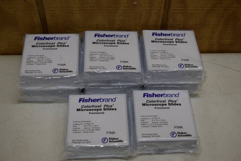 lot 389 image: 8 Boxes of 72 Fisherbrand Colorfrost Plus Slides