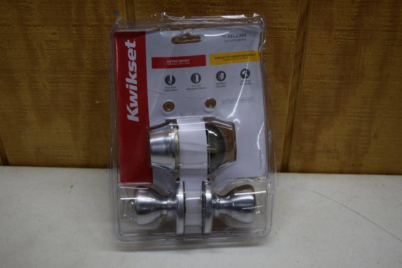 lot 362 image: Kwikset Keyed Entry Door Knob Dead Bolts