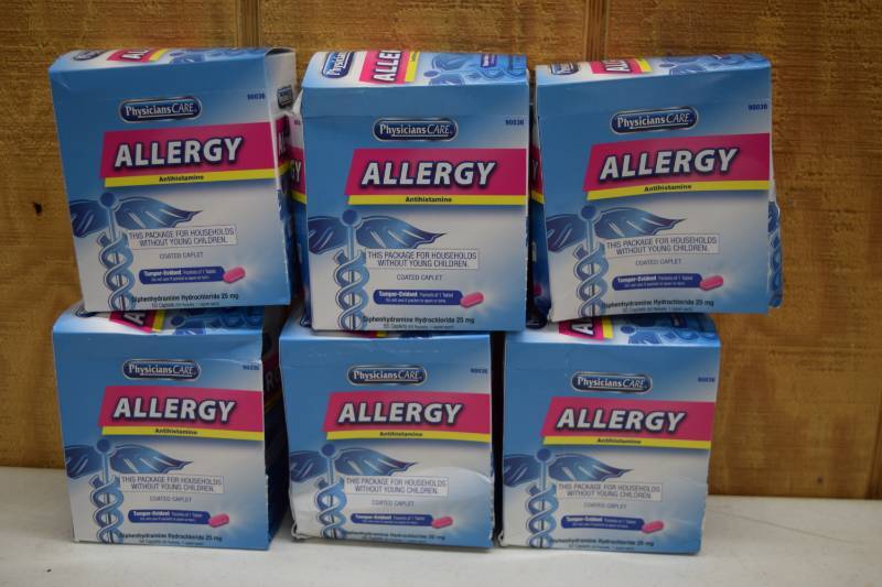 lot 377 image: 6 Boxes of 50 Physicians Care Allergy Pills Individually Packages