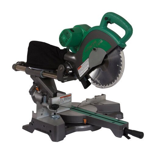 lot 8302 image: Metabo HPT Compound Miter Saw 120 volt 12 amps 3800 rpm 10 in. Corded
