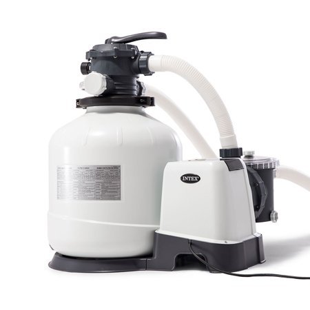 lot 8360 image: Intex 3000 GPH Above Ground Pool Sand Filter Pump with Automatic Timer %7C 26651EG