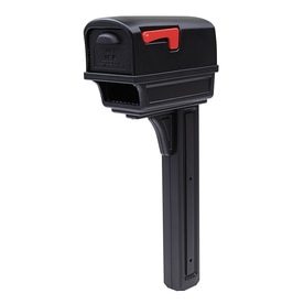 lot 8364 image: Solar Group Black Poly Mailbox Combo GGC1B0000