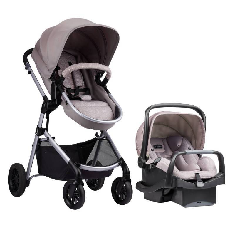 lot 8380 image: Evenflo Pivot Modular Travel System wSafeMax, Sandstone
