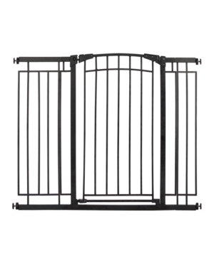 lot 8400 image: Evenflo Multi-Use Decor Talk Walk-Thru Metal Gate, Black