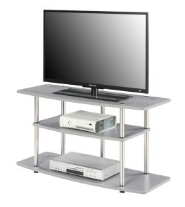lot 8451 image: Convenience Concepts Designs2Go 3 Tier Wide TV Stand, Gray
