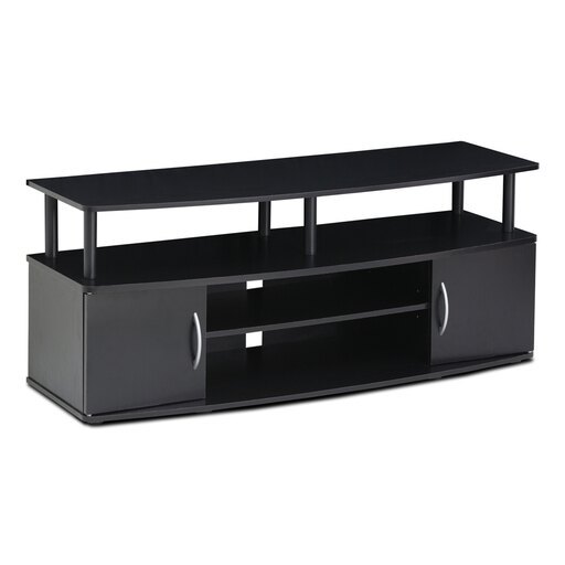 lot 8463 image: Furinno JAYA Large Entertainment Center Hold up to 50  TV, 15113BKW