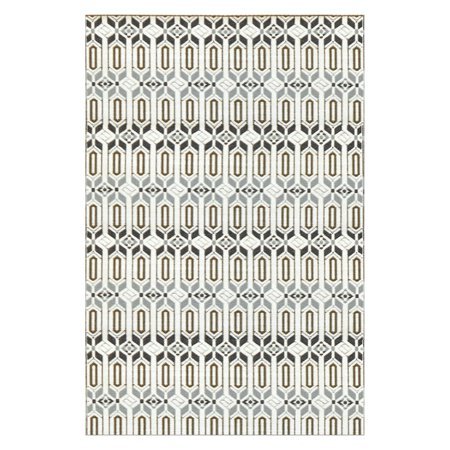 lot 8532 image: Mad Mats Moroccan IndoorOutdoor Floor Mat, 4 by 6-Feet, Cool Silver