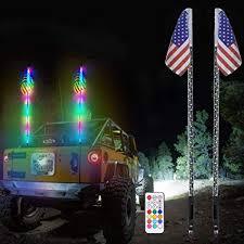 lot 8310 image: AddSafety 4FT LED Whips Light UTV Whips LED Antenna Light For Off- Road Vehicle ATV UTV RZR Jeep Trucks Dunes