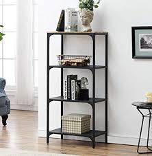lot 8469 image: HOMYSHOPY 4-Tier Industrial Bookshelf