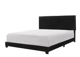 lot 8495 image: Crown Mark Upholstered Panel Bed in Black, Queen