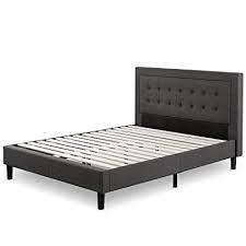 lot 8499 image: Zinus Upholstered Button Tufted Premium Platform Bed With Less Than 3 Inch