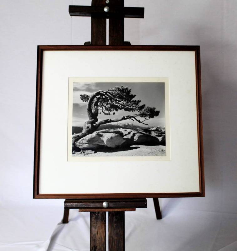 lot 18 image: Black & White Framed Photo Print - Ansel Adams - signed