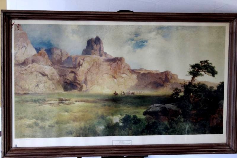 lot 26 image: Thomas Moran print Seeking New Hunting Grounds Lithograph Print
