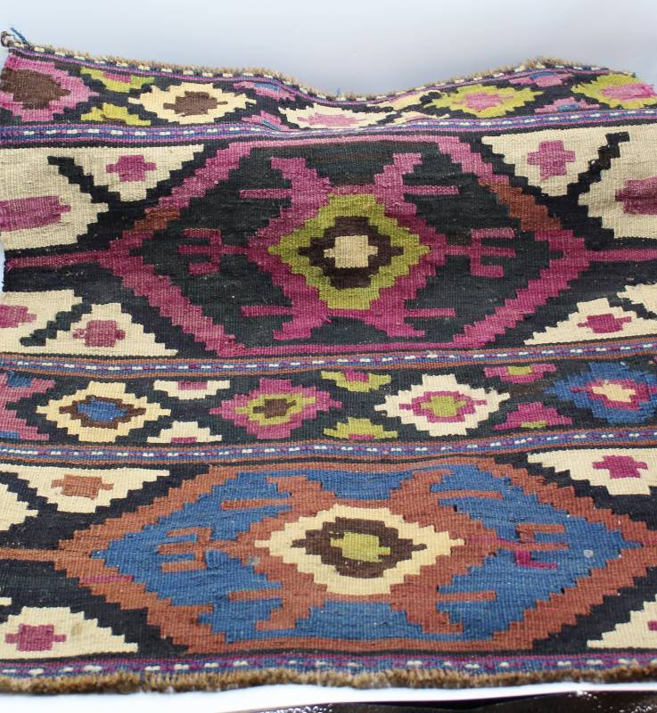 lot 35 image: Woven RugTapestry - Native American 22 x 24.5