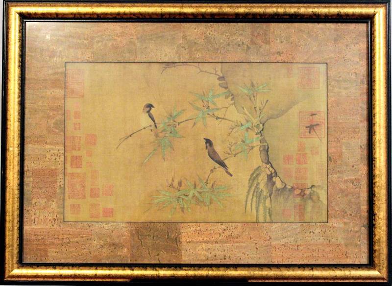 lot 1141 image: Ethan Allen - Birds on Small Branches