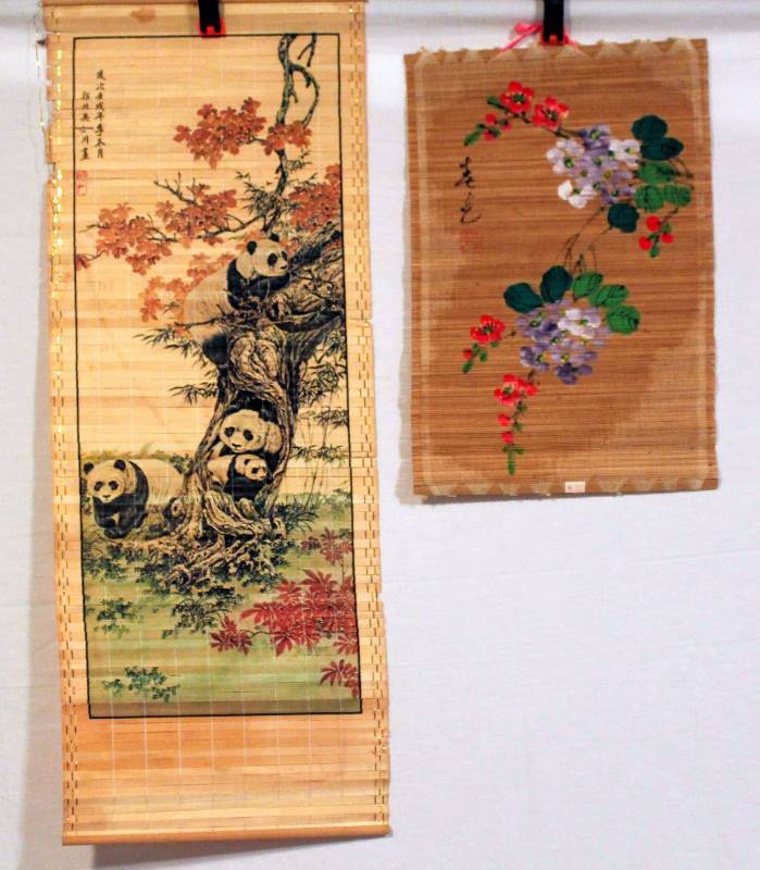 lot 1145 image: Two Bamboo Wall Scrolls