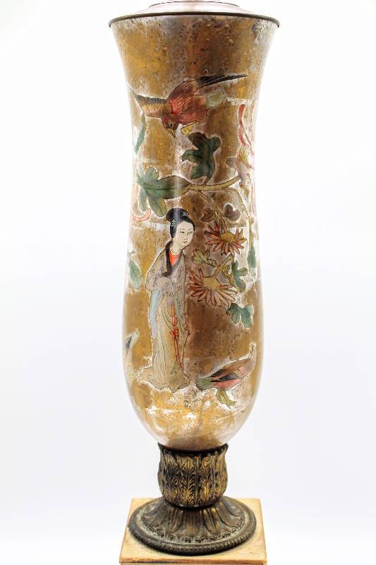 lot 1058 image: Oriental Lamp with Brass Detail