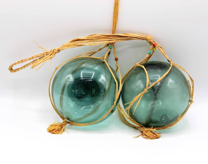 lot 1084 image: Two Japanese Glass Float Buoy