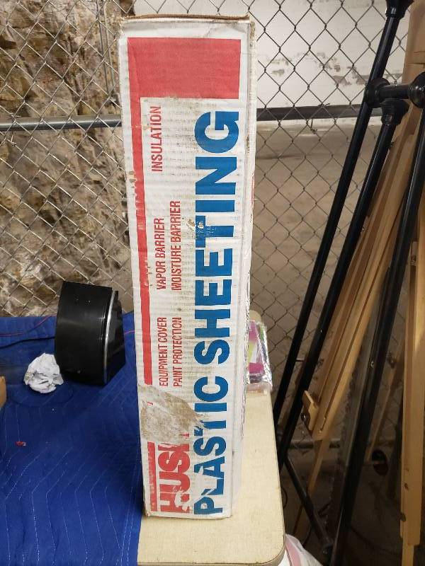 lot 1185 image: Big Roll of Husky Plastic Sheeting