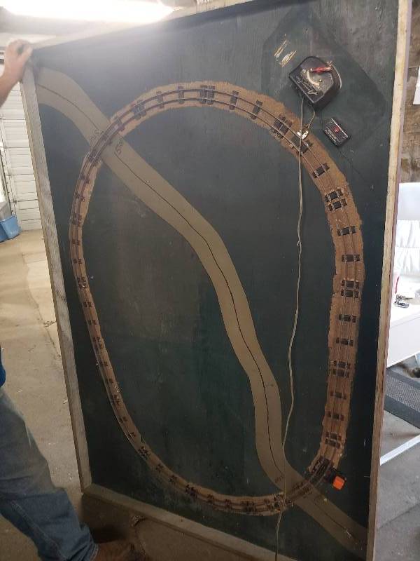 lot 1199 image: American Flyer Train Track and Power Transformer Table Top