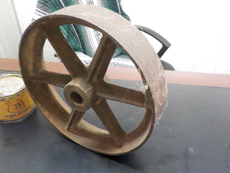 lot 5835 image: steel pully wheel