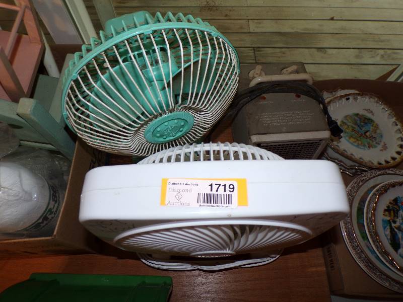 lot 1719 image: 2 Fans, Electric Heater
