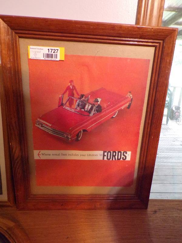 lot 1727 image: Framed Advertisement