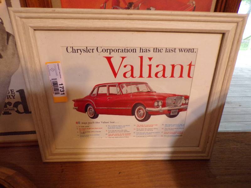 lot 1731 image: Framed Advertisement