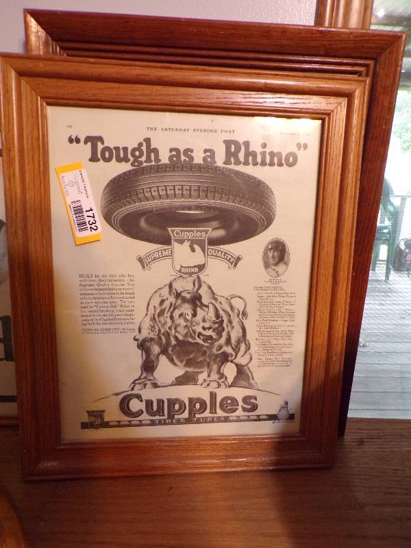 lot 1732 image: Framed Advertisement