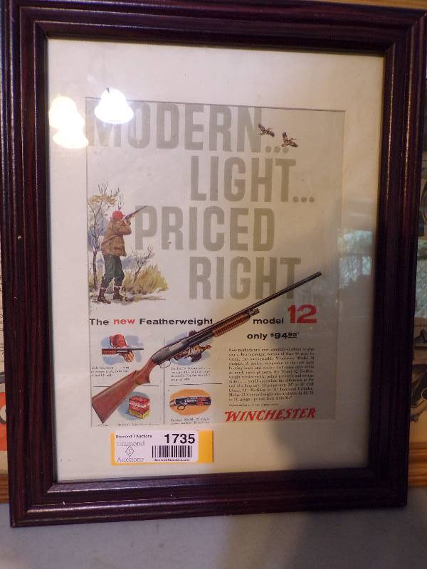 lot 1735 image: Framed Advertisement
