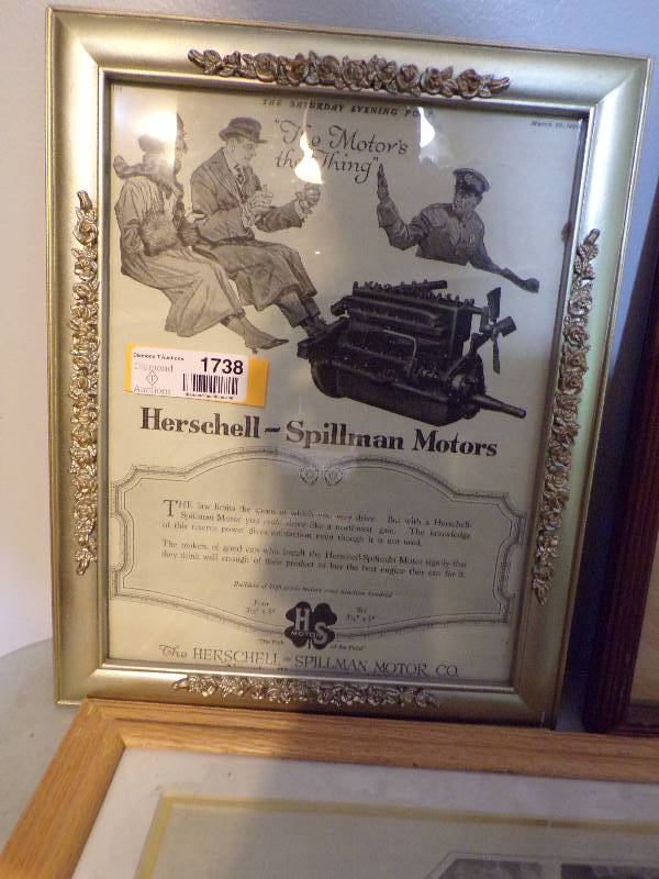 lot 1738 image: Framed Advertisement