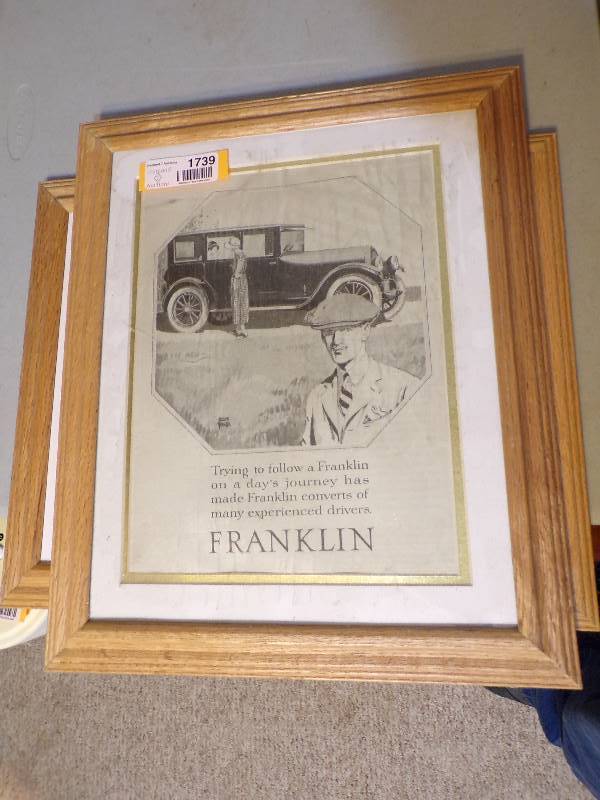 lot 1739 image: Framed Advertisement
