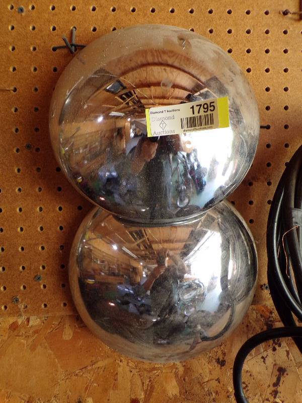 lot 1795 image: Pair Baby Moon Hub Caps