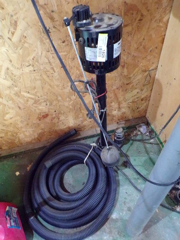 lot 1826 image: Water Ace Sump Pump wHose