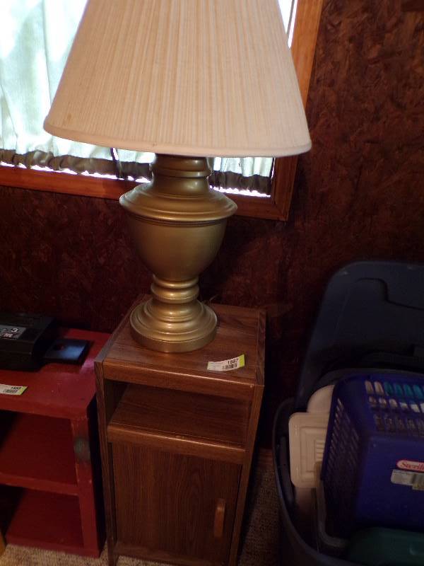 lot 1887 image: Lamp and Side Table